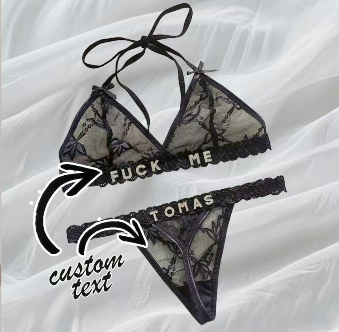 Heart Personalized Lingerie Set