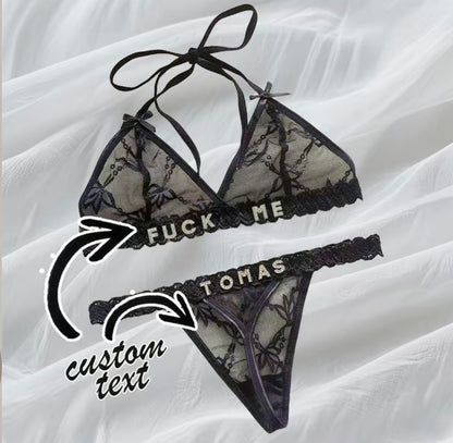 Heart Personalized Lingerie Set